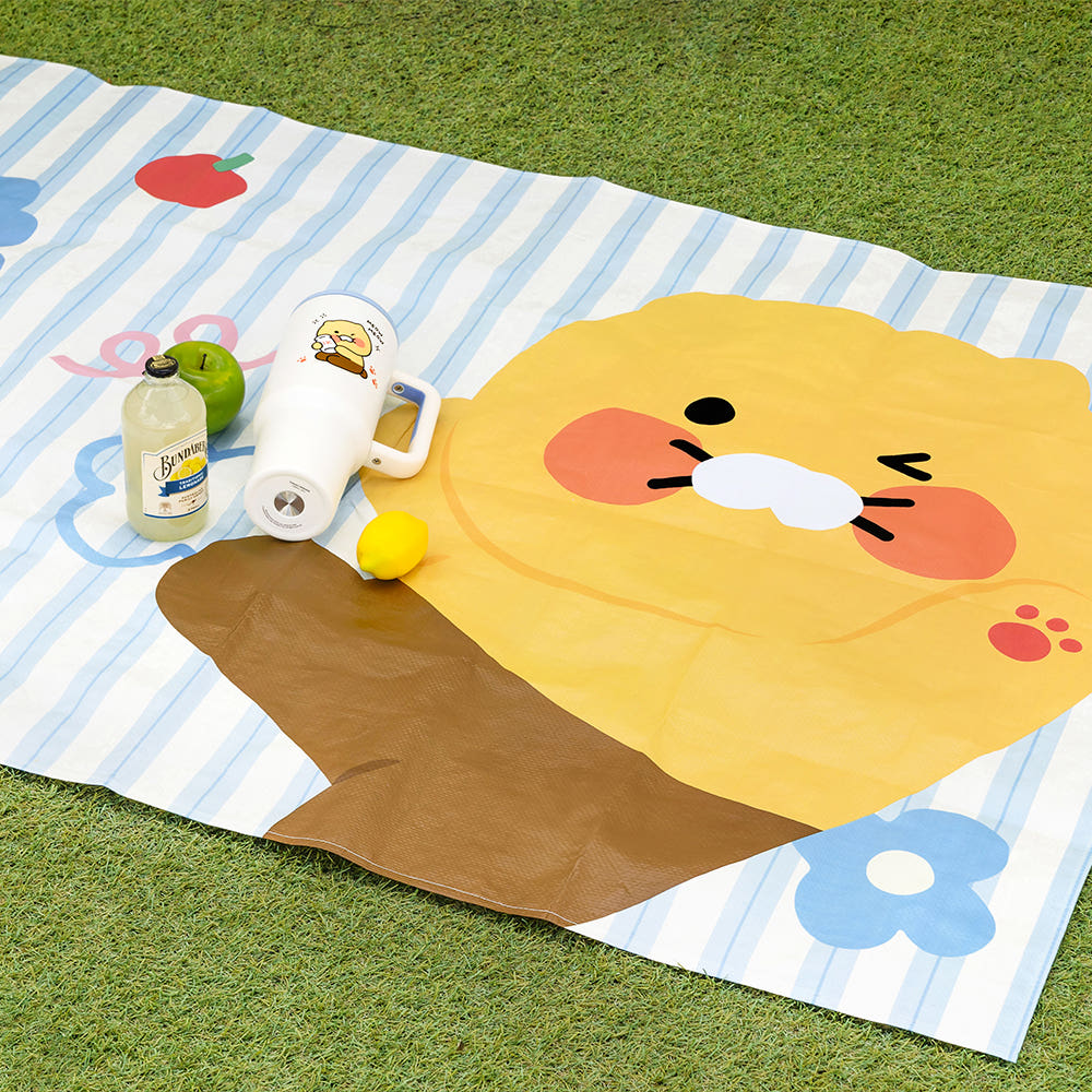 [KAKAO FRIENDS] Choonsik Waterproof Light Weight Pouch & Picnic Mat - 춘식이 경량 방수 파우치 & 돗자리