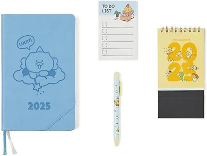 KAKAO 2025 Fairy Diary & Calandar Set (2025 Planner + Calendar + Mini Memo + Pen)