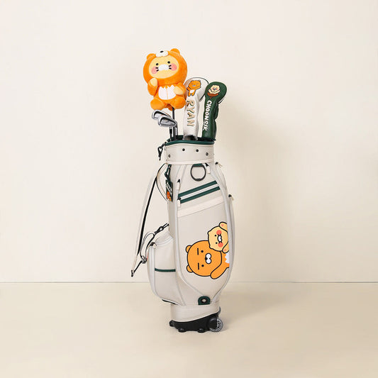 [KAKAO FRIENDS] Kakao Golf Essential Caddie Bag with Wheel (Ryan & Choosik) - 카카오프렌즈 골프 휠 캐디백 라이언 춘식이