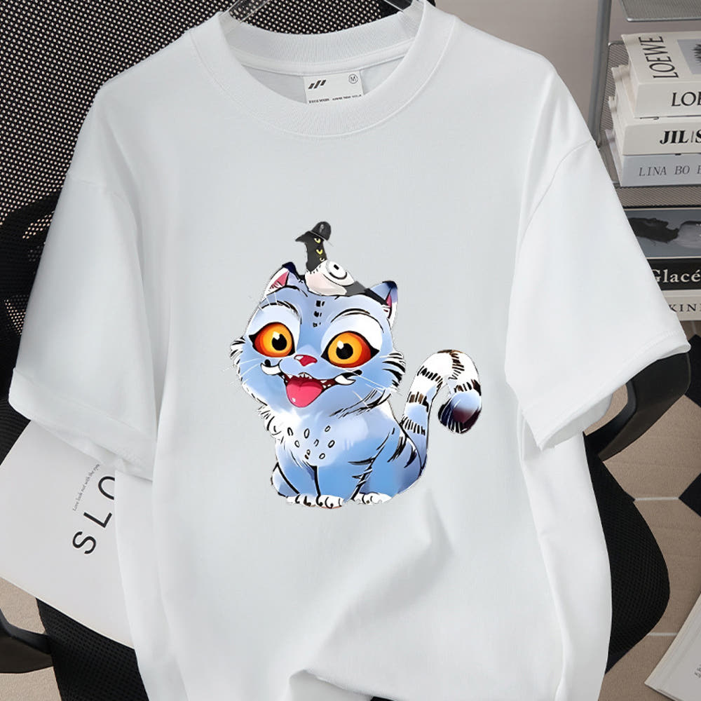 [KDH] Kpop Demon Hunters T-Shirt(Cute Derpy) - 케이팝 데몬 헌터즈 티셔츠(귀여운 호랑이)