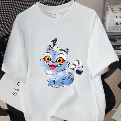 [KDH] Kpop Demon Hunters T-Shirt(Cute Derpy) - 케이팝 데몬 헌터즈 티셔츠(귀여운 호랑이)