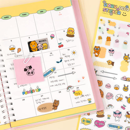 KAKAO FRIENDS: Say Cheese Waterproof Mini Diary Decor Sticker - 세이치즈 방수 미니 다이어리 데코 스티커