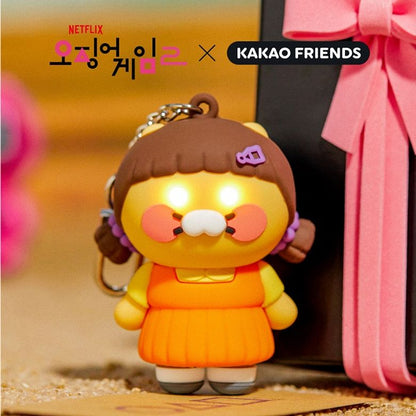 [KAKAO FRIENDS] Squid Game x Choonsik LED Key Chain - 오징어게임 × 춘식이 LED 키링, 영희