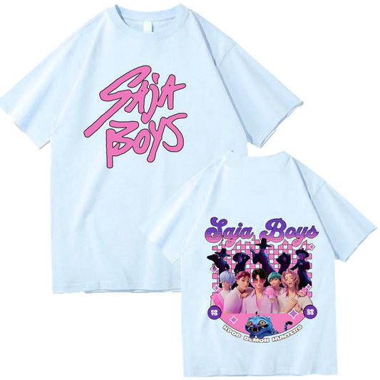 [KDH] Kpop Demon Hunters T-Shirt(Double SajaBoys) - 케이팝 데몬 헌터즈 티셔츠(양면 사자보이즈) *Pre-Order*
