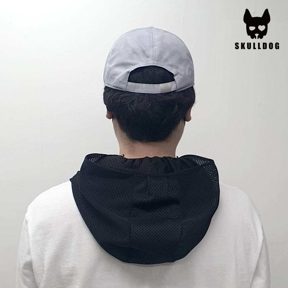 [Skulldog] UV Protection Hood Full Head Cover - 얼굴 햇빛가리개 자외선차단 마스크 모자 안면 페이스커버 후드형 골프 자전거 낚시 등산
