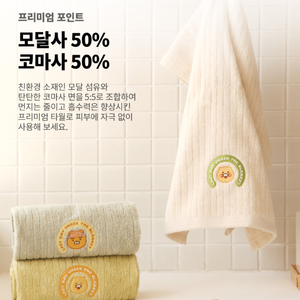 KAKAO FREINDS - Premium Towel Set (Ryan & Choonsik) - 40cm x 80cm (15.8