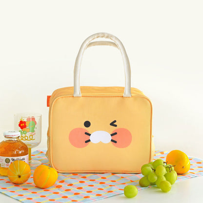[KAKAO FRIENDS] Choonsik Face Cooling/Warming Lunch Box - 춘식이 얼굴 보냉백 런치 도시락 가방