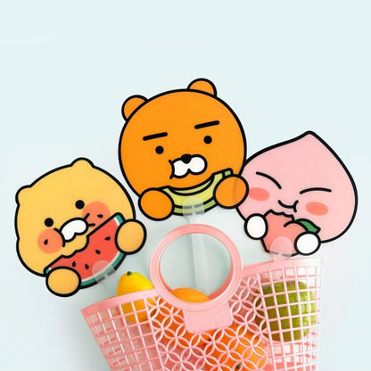 KAKAO FRIENDS: Summer Fruity PP Fan Ryan & Appeach & Choonsik - 썸머 프루티 PP 부채 라이언, 어피치, 춘식이