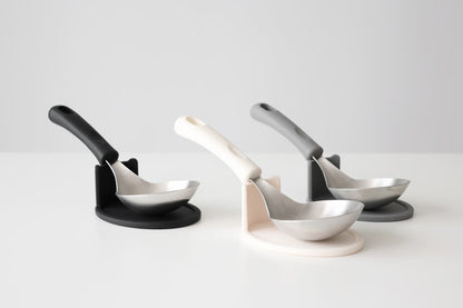 국민 국자, 전현무 국자 (받침대 포함) 8 칼라 - Widr Head Serving Spoon with Silicon Handle