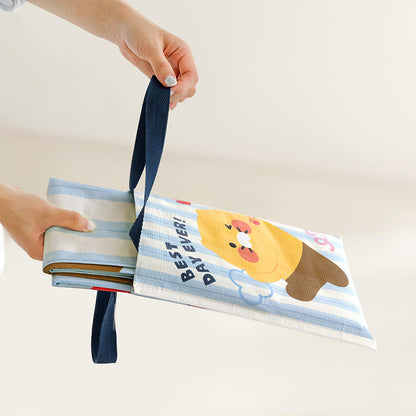 [KAKAO FRIENDS] Choonsik Waterproof Light Weight Pouch & Picnic Mat - 춘식이 경량 방수 파우치 & 돗자리