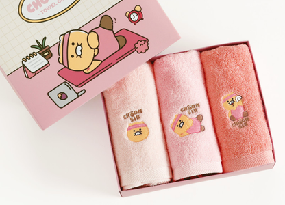 KAKAO FRIENDS: Premium Towel Set (Choonsik) - 40cm x 80cm (15.8" x 31.5")