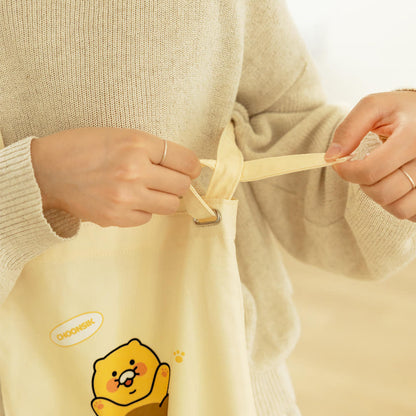 [KAKAO FRIENDS] Choonsik Mini Shoulder Eco Bag, Fabric Canvas Bag - 춘식이 미니 숄더백 면 튼튼한 에코백 사각 크로스백 어깨끈 캔버스백 천가방