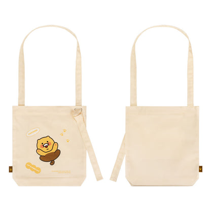 [KAKAO FRIENDS] Choonsik Mini Shoulder Eco Bag, Fabric Canvas Bag - 춘식이 미니 숄더백 면 튼튼한 에코백 사각 크로스백 어깨끈 캔버스백 천가방