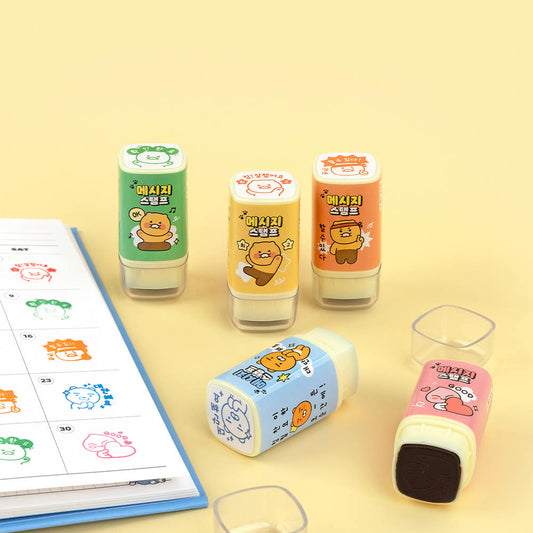 [KAKAO FRIENDS] Square Message Stamp 5pc Set - 사각 메세지 스탬프 5종 세트