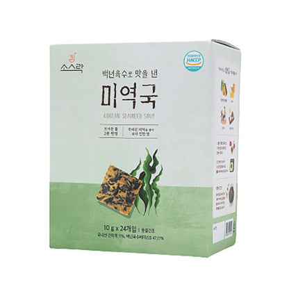[SAUCE R.O.K] (Ready Meal) Korean Seaweed Soup 24 serving - 소스락 [즉석 요리] 백년 육수로 맛을 낸 미역국 10g x 24ea