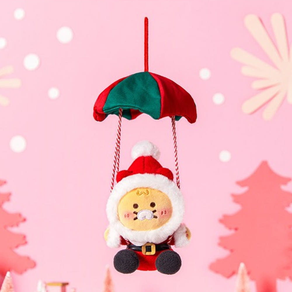 [KAKAO FRIENDS] Merry Choon Christmas Choonsik Santa Christmas Tree Stuffy Ornament- 메리춘크리스마스 춘식이 낙하산 산타 인형 크리스마스 트리 장식