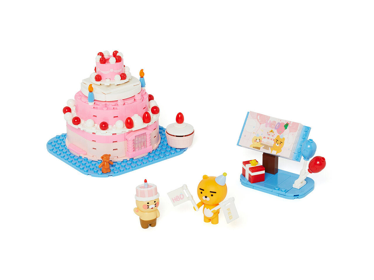 Kakao Friends: Cake Brick Figure - Ryan & Choonsik	라이언 춘식이 케잌 브릭 피규어