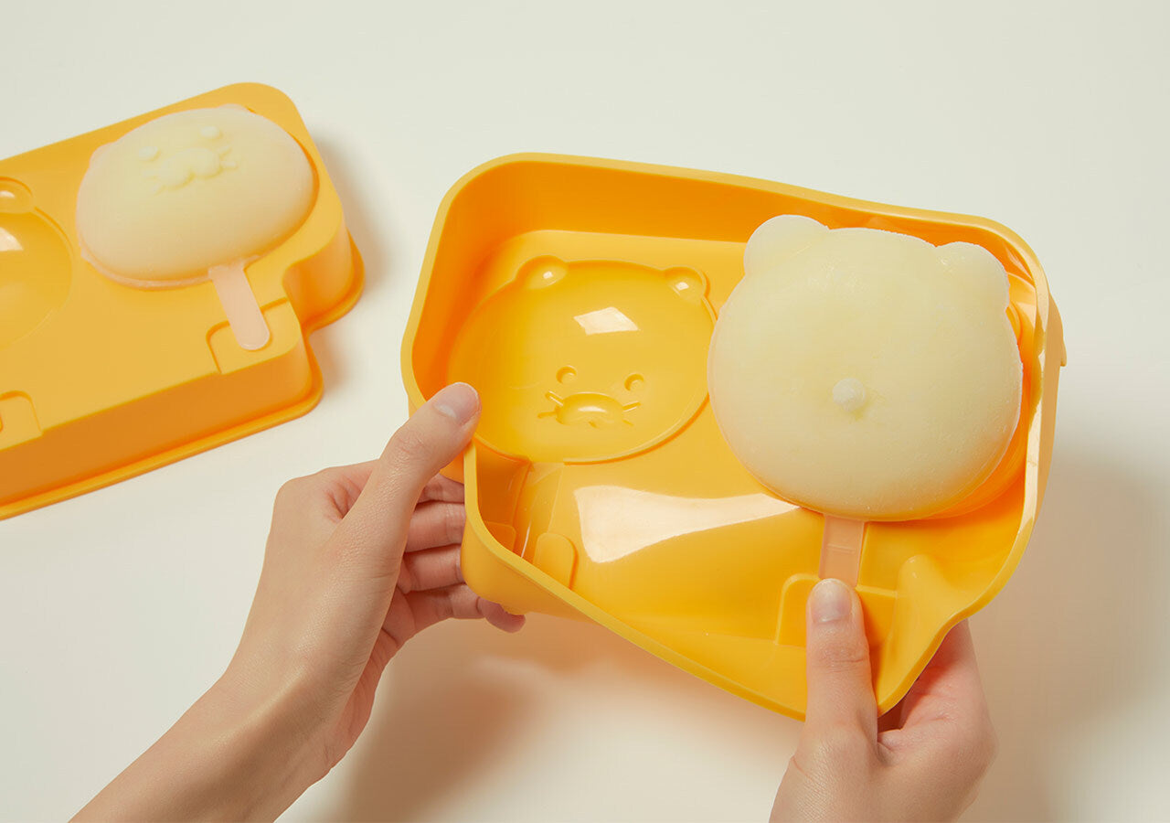 Kakao Friends: Silicone Ice Cream Mold - Ryan & Choonsik 라이언 춘식이 실리콘 아이스크림 틀