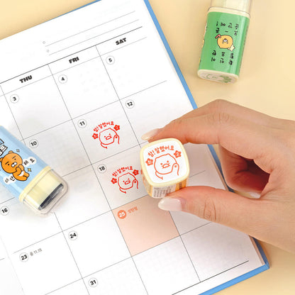[KAKAO FRIENDS] Square Message Stamp 5pc Set - 사각 메세지 스탬프 5종 세트