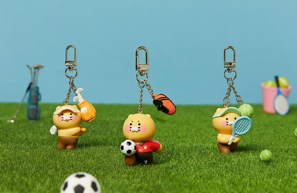 [KAKAO FRIENDS] Choonsik Sports Tennis Keyring - 춘식이 스포츠 테니스 키링