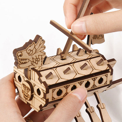 Turtle Ship & Admiral Yi Sun Shin Wooden Miniature DIY Making Kit - 거북선 & 이순신 장군 나무 미니어처 만들기 키트