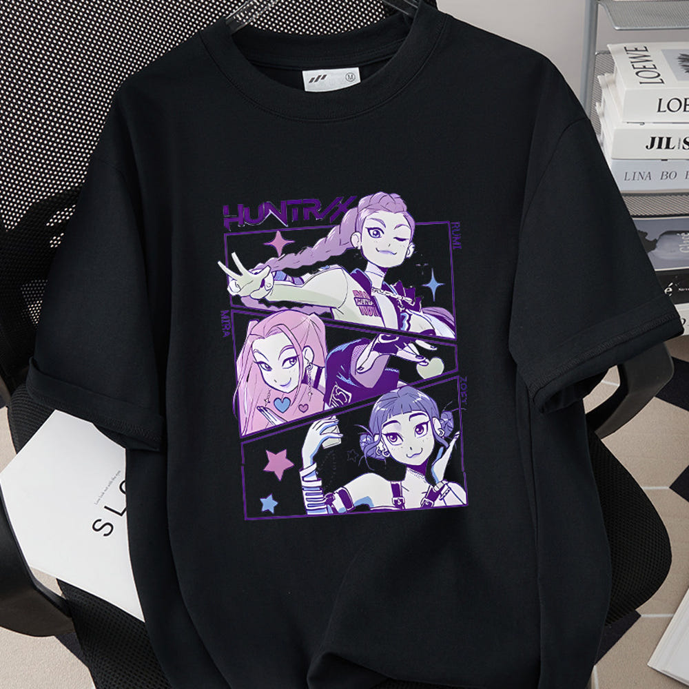 [KDH] Kpop Demon Hunters T-Shirt(Huntrix) - 케이팝 데몬 헌터즈 티셔츠(헌트릭스)