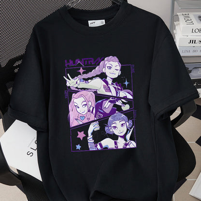 [KDH] Kpop Demon Hunters T-Shirt(Huntrix) - 케이팝 데몬 헌터즈 티셔츠(헌트릭스)
