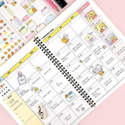 [KAKAO FRIENDS] B5 Monthly Planner 2 types - 카카오 B5 먼슬리 스프링 플래너 만년형2 종