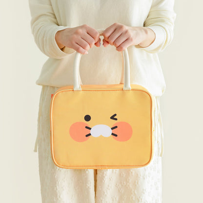 [KAKAO FRIENDS] Choonsik Face Cooling/Warming Lunch Box - 춘식이 얼굴 보냉백 런치 도시락 가방