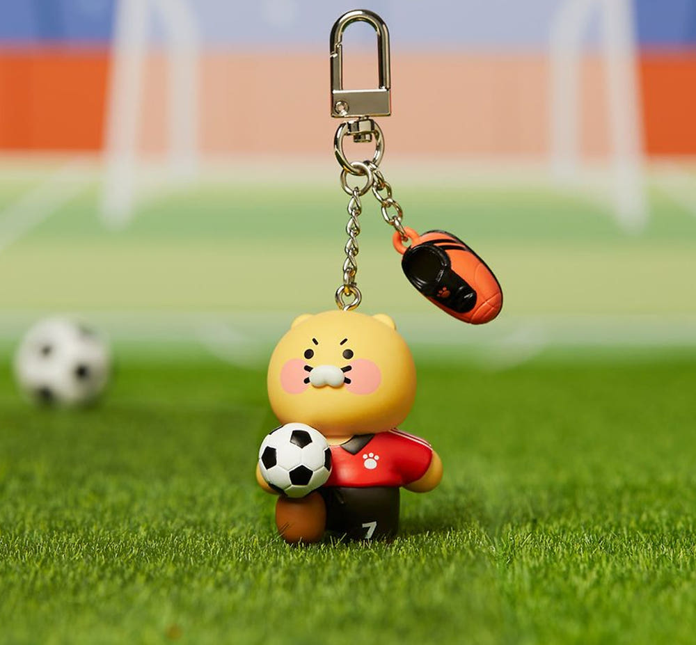 [KAKAO FRIENDS] Choonsik Sports Soccer Keyring - 춘식이 스포츠 축구 키링