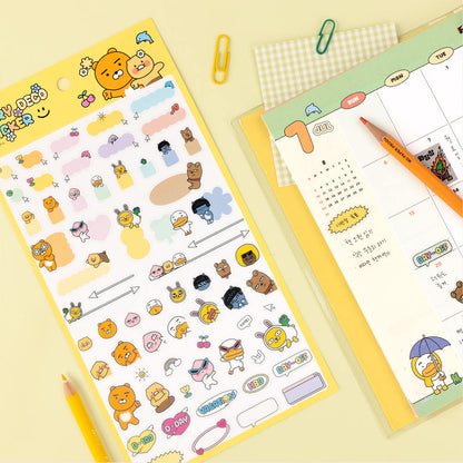 KAKAO FRIENDS: Say Cheese Waterproof Mini Diary Decor Sticker - 세이치즈 방수 미니 다이어리 데코 스티커