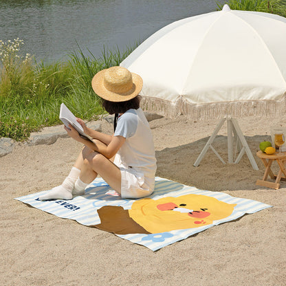 [KAKAO FRIENDS] Choonsik Waterproof Light Weight Pouch & Picnic Mat - 춘식이 경량 방수 파우치 & 돗자리