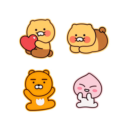 [KAKAO FRIENDS] PVC Character Magnet 4pc Set - PVC 냉장고 캐릭터 자석 4종 세트