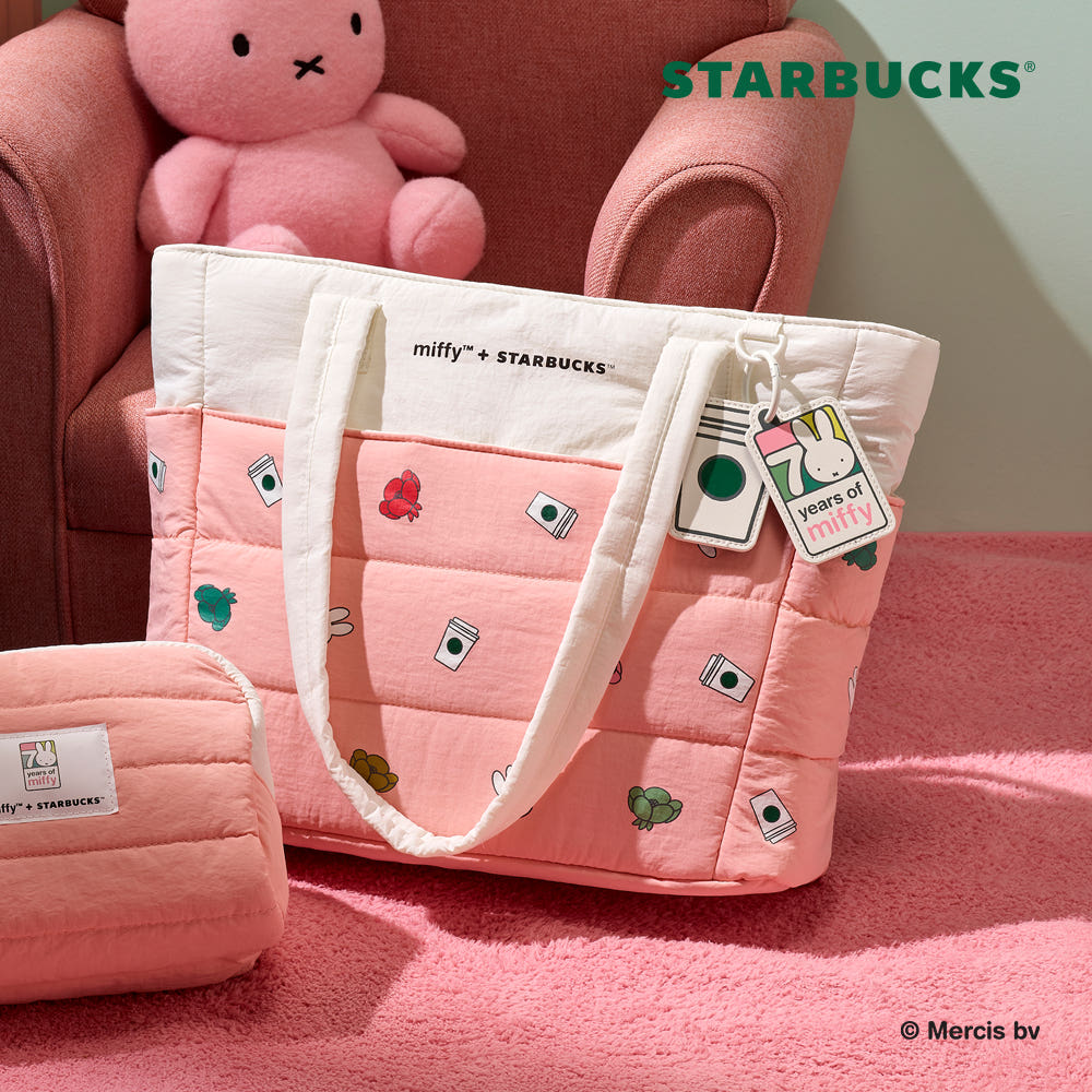 [K-STARBUCKS] Miffy 70th Anniversary Special Edition Puffer Bag Large - 미피 70주년 한국 스타벅스 콜라보 라지 백
