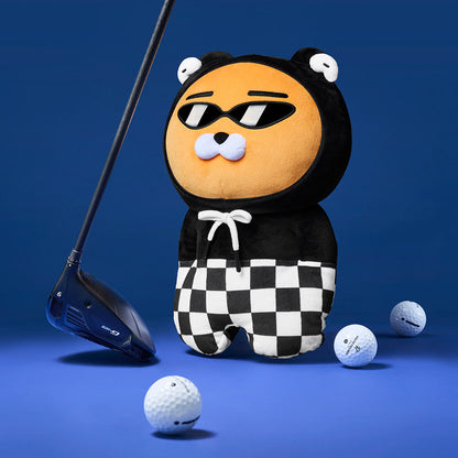[KAKAO FRIENDS] Kakao Golf Ryan Checkerboard Driver Cover - 카카오 프렌즈 골프 라이언 체커보드 드라이버 커버
