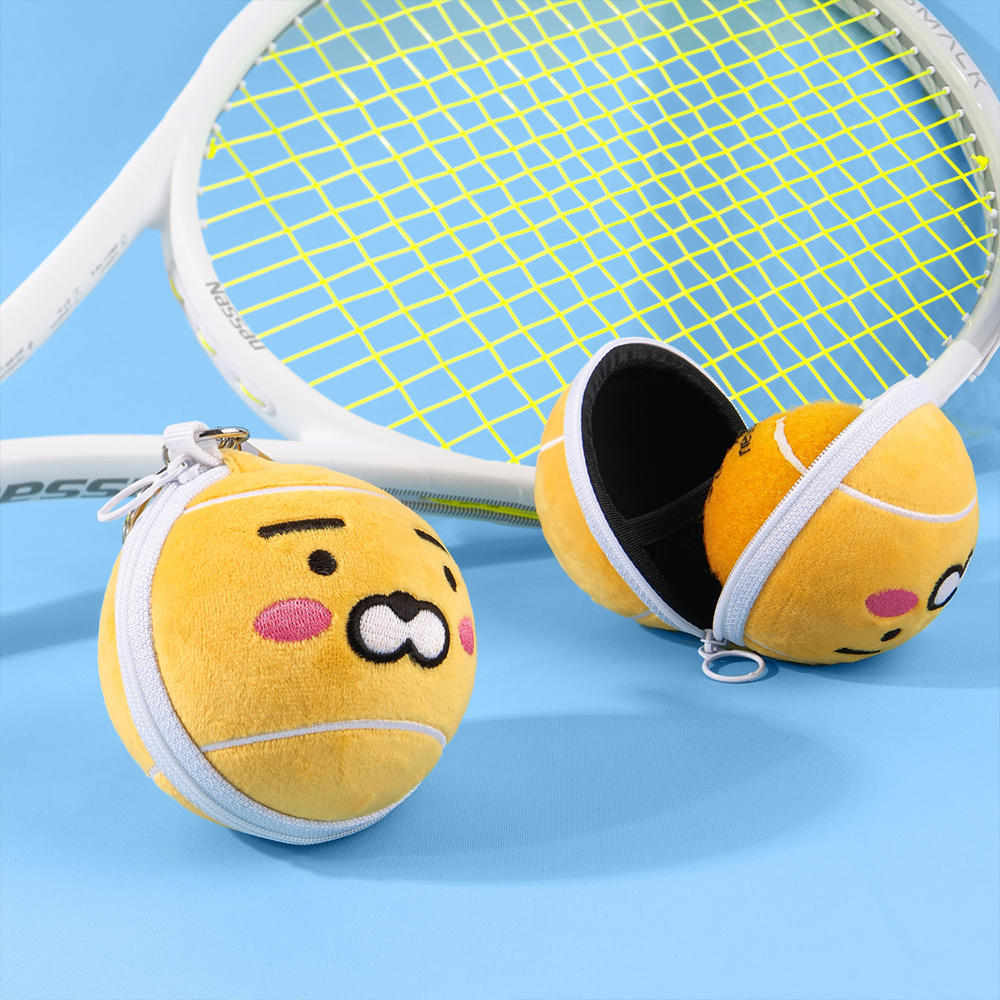 KAKAO FRIENDS] Ryan & Choonsik Face Tennis Ball Pouch Keyring