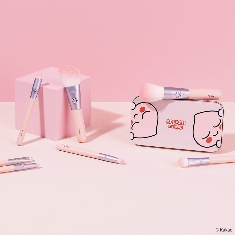 KAKAO FRIENDS - Apeach Brush Kit 7 Types 카카오 프렌즈 브러쉬 키트 어피치 7pcs