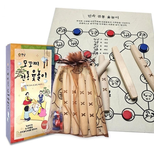 Korean Traditional Board Game Yoot-Nol-E - 댓님 모꼬찌 전통 윷놀이 세트