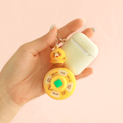 Kakao Friends: Choonsik Lucky Roulette Keyring Key Holder - 춘식이 행운 룰렛 키링 키홀더, 열쇠고리