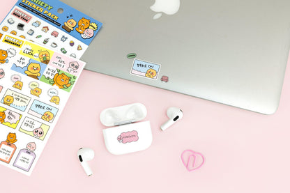 [KAKAO FRIENDS] Diary, Card, Calandar Deco Sticker 3pc Set - 다이어리 카드 켈린더 데코 3pc 세트