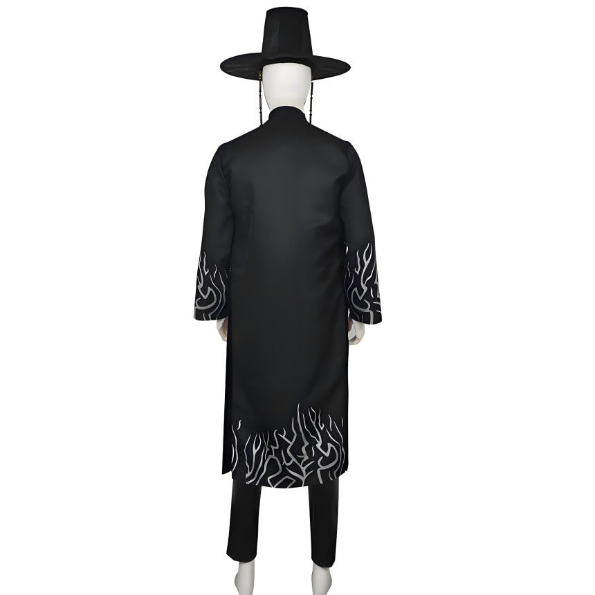 [KDH] Saja Boys Men’s Demon Hunter Black Cosplay Costume – Halloween Party Outfit - 사자 남성용 악마 사냥꾼 블랙 코스프레 의상 – 할로윈 파티 의상