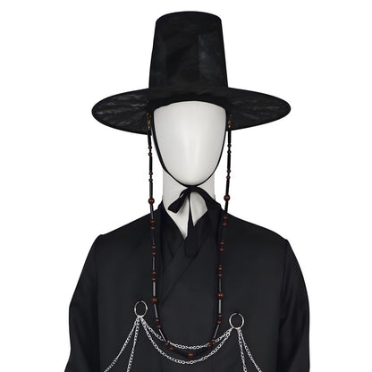 [KDH] Saja Boys Men’s Demon Hunter Black Cosplay Costume – Halloween Party Outfit - 사자 남성용 악마 사냥꾼 블랙 코스프레 의상 – 할로윈 파티 의상