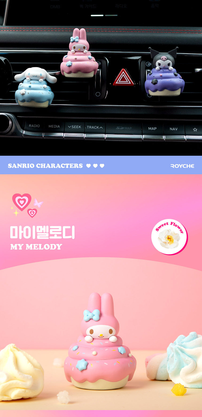 Sanrio Air Freshener - My Melody - 산리오 마이 멜로디 통풍구 방향제