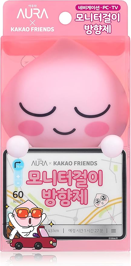 KAKAO FRIENDS APEACH Monitor Air Freshener - AURA "Will You Marry Me?" Monitor-Mounted Air Freshener Pod, Apeach - (4.5ml / 0.15fl oz) 카카오 프렌즈 모니터 방향제 어피치