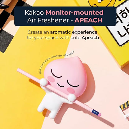 KAKAO FRIENDS APEACH Monitor Air Freshener - AURA "Will You Marry Me?" Monitor-Mounted Air Freshener Pod, Apeach - (4.5ml / 0.15fl oz) 카카오 프렌즈 모니터 방향제 어피치