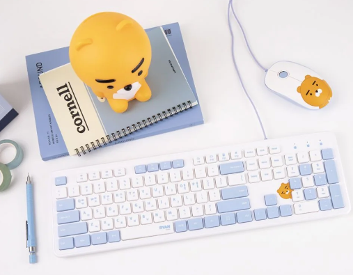 Kakao Friends: Keyboard Mouse Set Ryan 유선키보드마우스세트 라이언