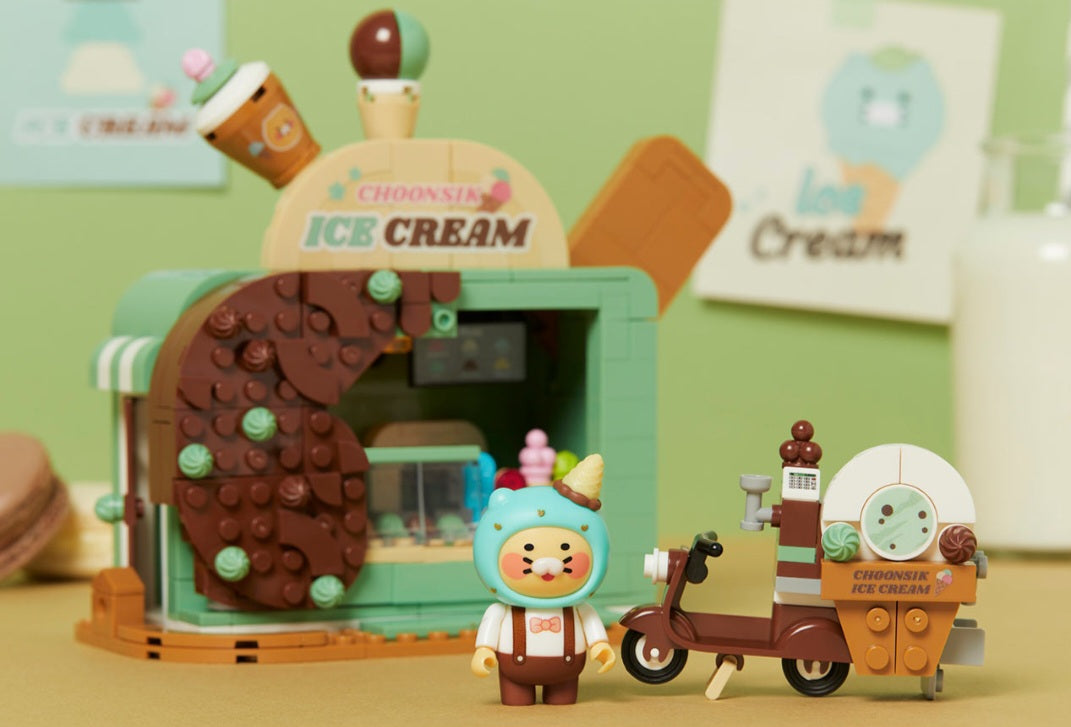 [KAKAO FRIENDS] Dessert Brick Figure Mint Choco Choonsik 디저트브릭피규어 민트초코_춘식이