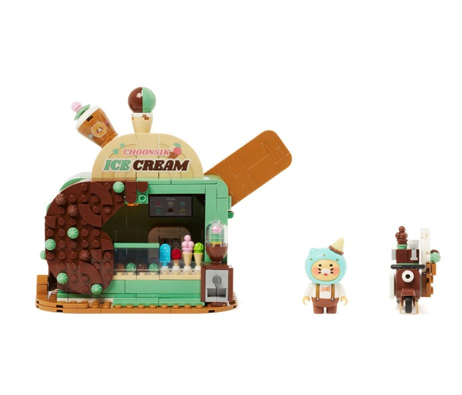 [KAKAO FRIENDS] Dessert Brick Figure Mint Choco Choonsik 디저트브릭피규어 민트초코_춘식이