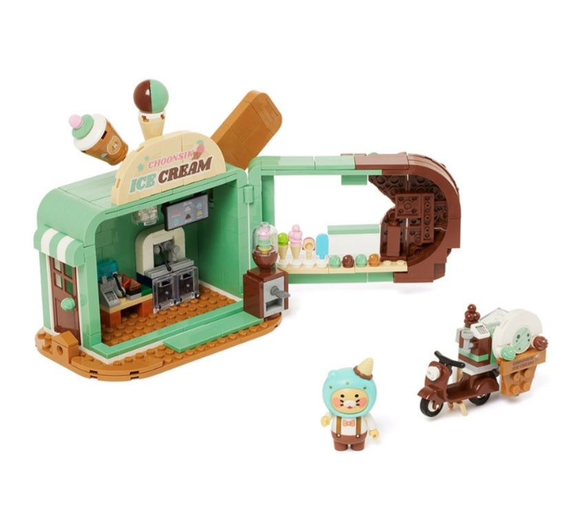 [KAKAO FRIENDS] Dessert Brick Figure Mint Choco Choonsik 디저트브릭피규어 민트초코_춘식이