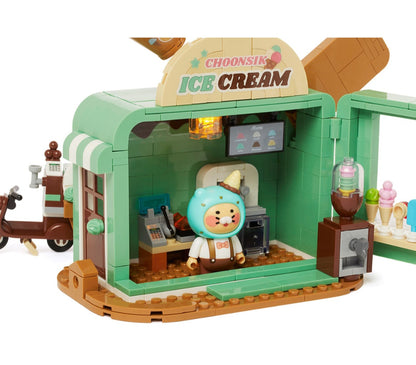 [KAKAO FRIENDS] Dessert Brick Figure Mint Choco Choonsik 디저트브릭피규어 민트초코_춘식이